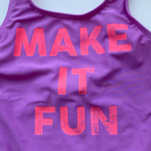 ON Old Navy Make It Fun One-Piece Swimsuit Purple - Picture 2 of 7